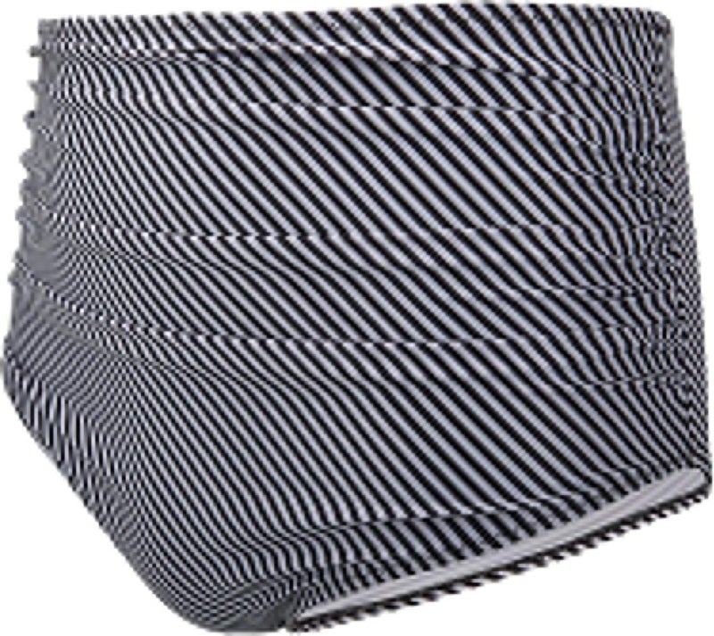 Tempt Me Women Retro High Waist Bikini Bottom Stripe Ruched Swim Brief Bottom L - Image 2